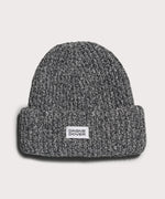 Chunky Knit Beanie in Onyx Marble