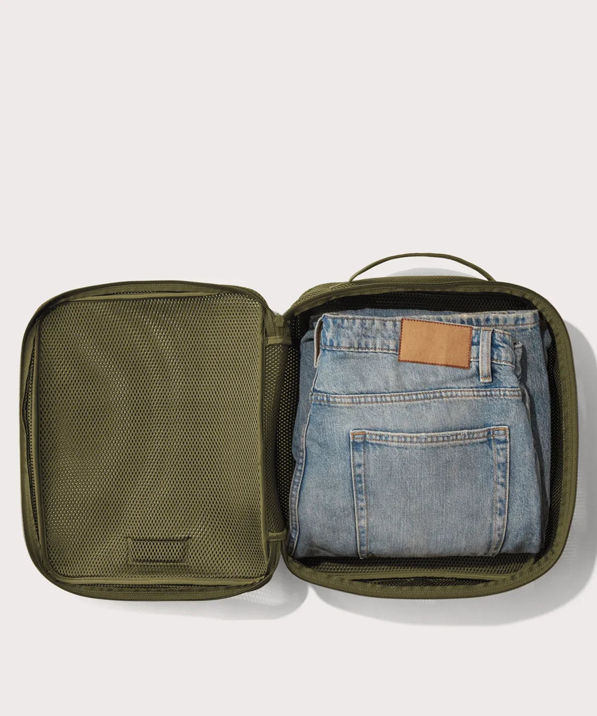 Roma Packing Cube in Dark Moss Air Mesh, Large