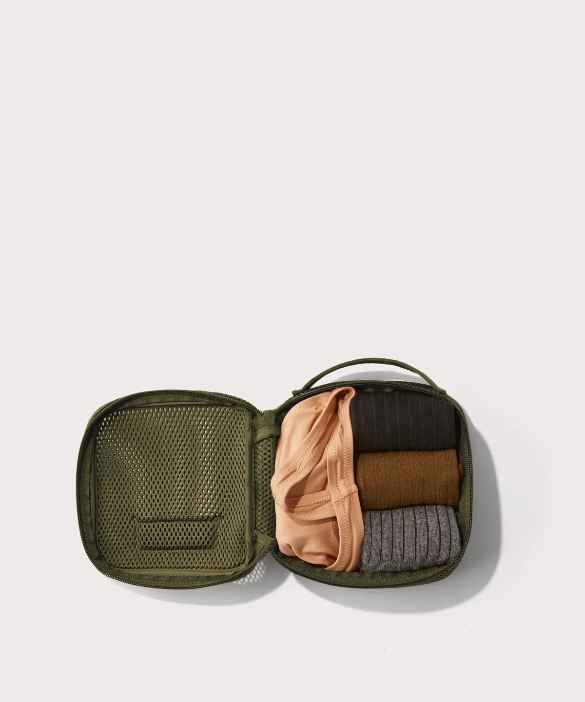 Roma Packing Cube in Dark Moss Air Mesh, Small