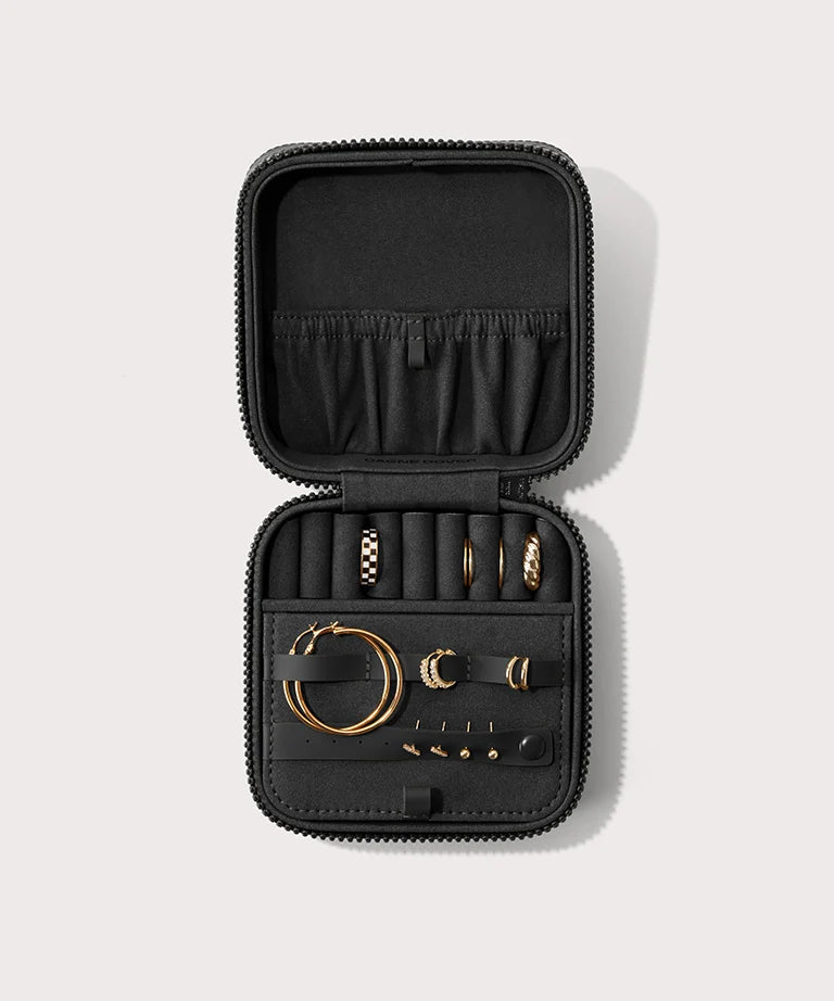 Frankie Jewelry Case in Onyx, Large