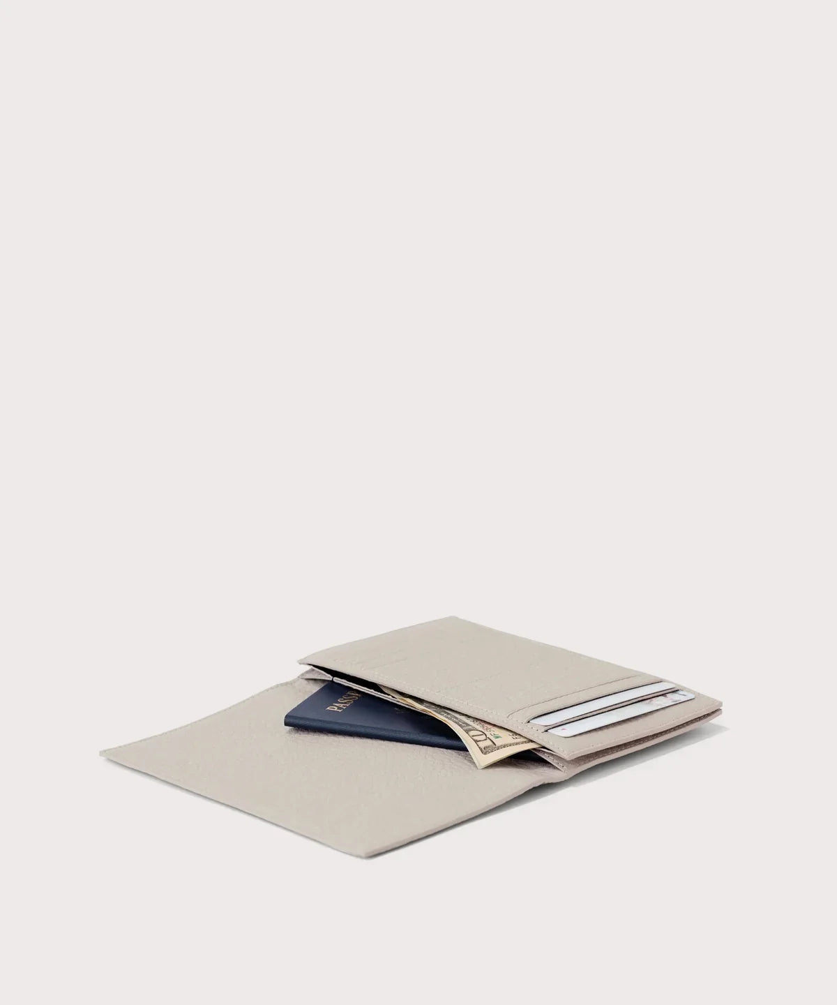 Accordion Travel Wallet in Bone